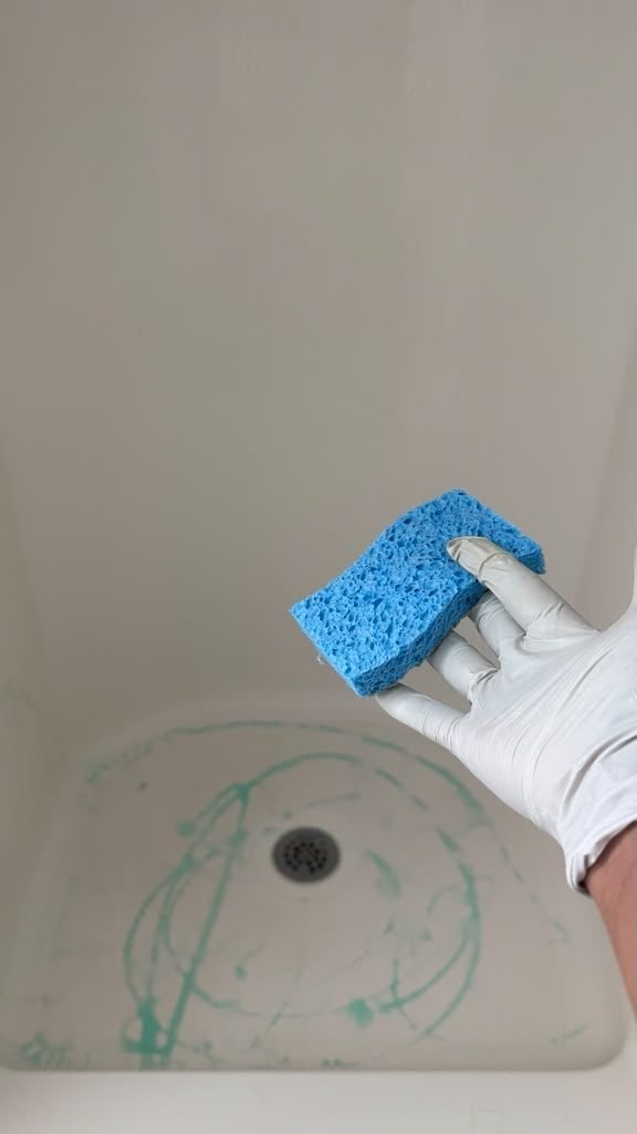 Cleaning a shower